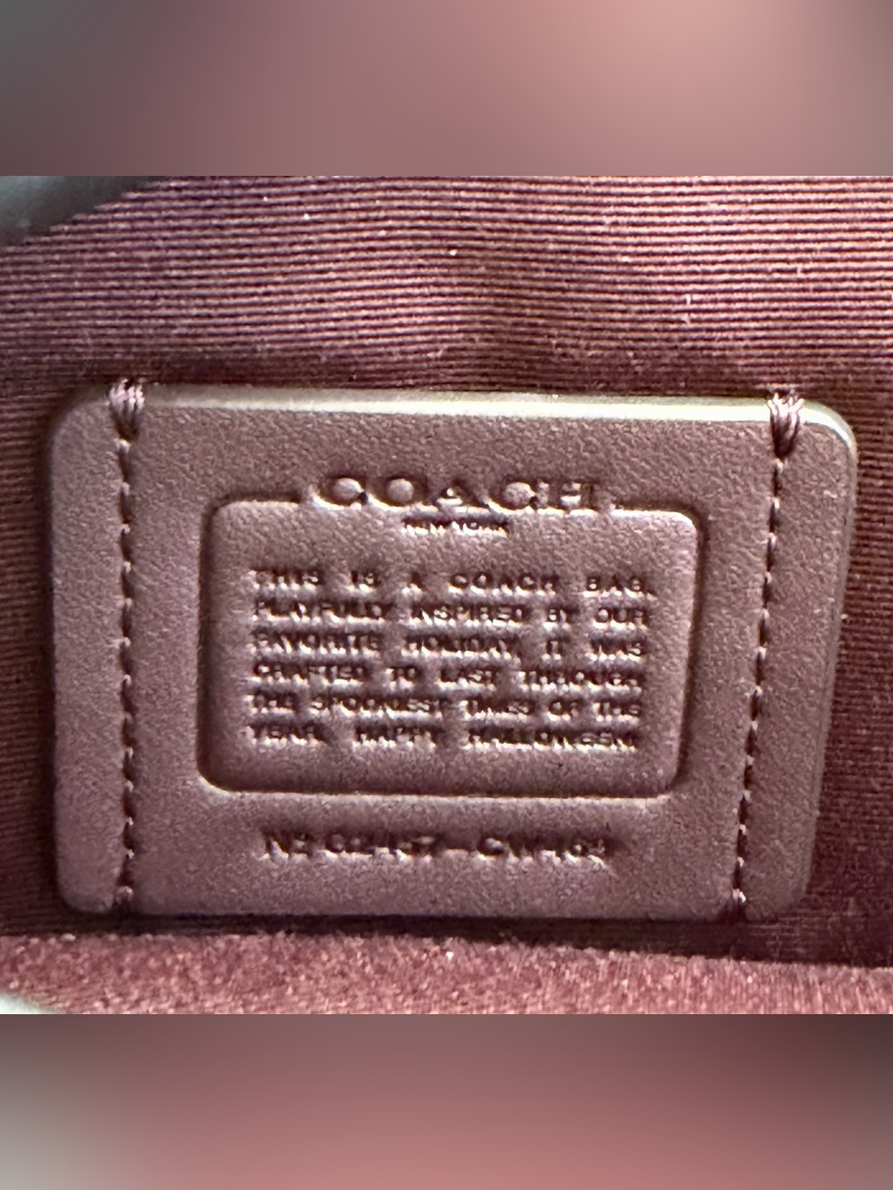 COACH Lavender Bat-Face Round Leather Crossbody Bag - Picture 11 of 14